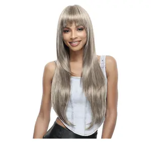 Cynthia Lace Front Wig Long with Bangs Straight Hairstyle