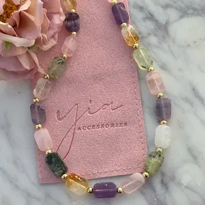 Divine Balance - Natural Stone necklace Crystal Pendant