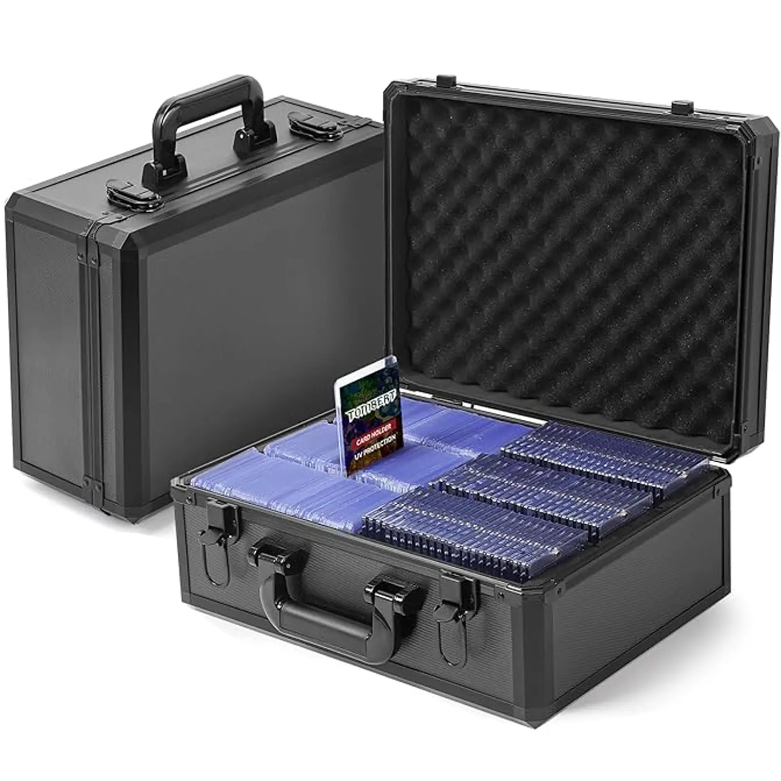 Toploader 35pt 3" x 4" Rigid Card Top loads Storage Box for ，With safety lock Settings,Sports Card Storage Boxes for Trading Cards,For PSA BGS SGC top loads sports card, waterproof hardboard box XL
