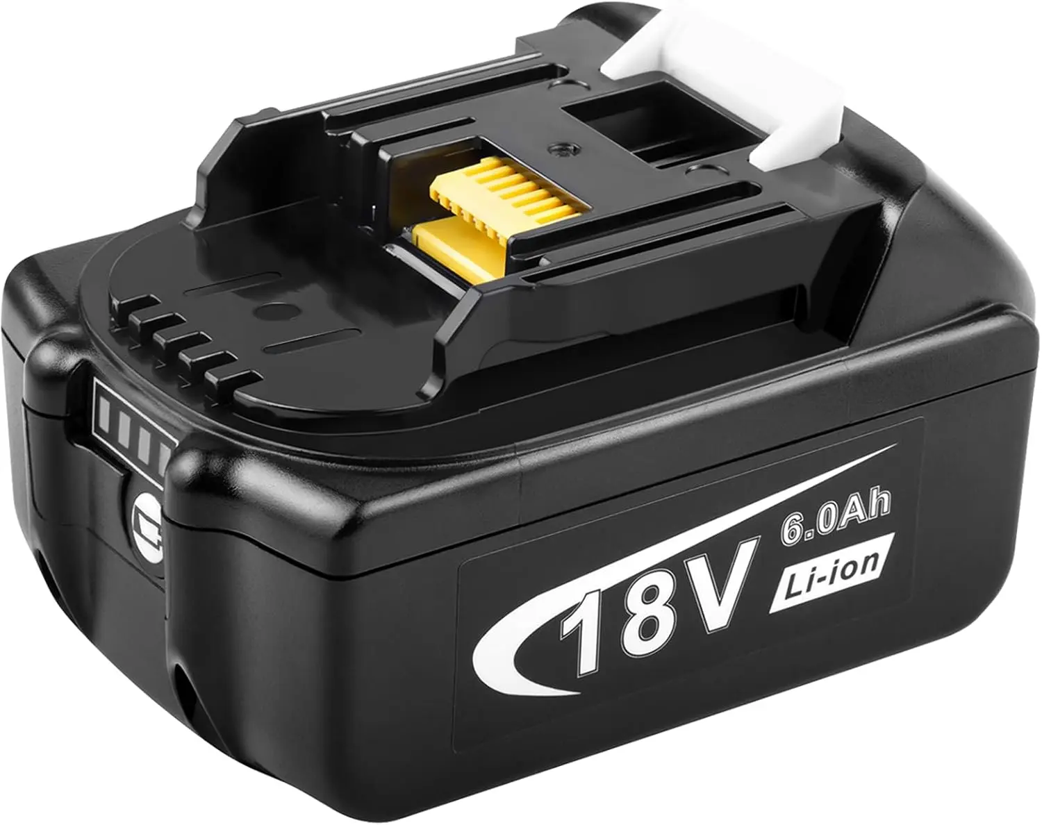 Upgrade 18V 6000mAh BL1860  Replace for Makita BL1860B BL1860B-2 BL1850 BL1850B BL1840 BL1840B BL1830 BL1830B BL1820 BL1815 BL1815B LXT-400 194204-5 Drill Tools with LED  (1Pack)