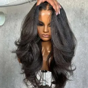 Jessie's Wig [Sula] Blowout Kinky Wave 7X5 Pre Cut Lace Wig Kinky Straight Glueless Human Hair Wig