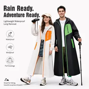 Unisex Lightweight Waterproof Trench Coat Raincoat, Portable Rain Poncho for Daily Commute & Outdoor electric scooter&e bikes Use