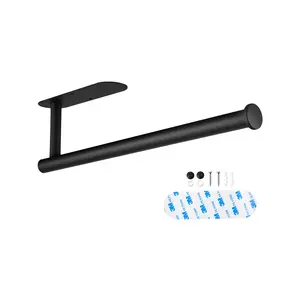 VEVOR Paper Towel Holder Under Cabinet,  High-Quality Stainless Steel Paper Towel Holder, Self Adhesive or Drilling Paper Towel Holder Wall Mount for Kitchen, Bathroom, Pantry