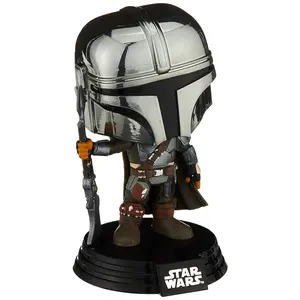 Funko POP! Star Wars The Mandalorian - The Mandalorian #345 [Chrome Helmet] Exclusive