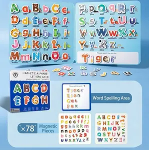 Large Size Magnetic Letters, Cute Animal Alphabet ABC Magnets for Fridge Colorful Uppercase Animals Toys Set Educational Spelling Learning Games for Kids, Toddlers 3 4 5 Years Old,Colorful Uppercase Alphabet Toys Set for Educational Learning Game