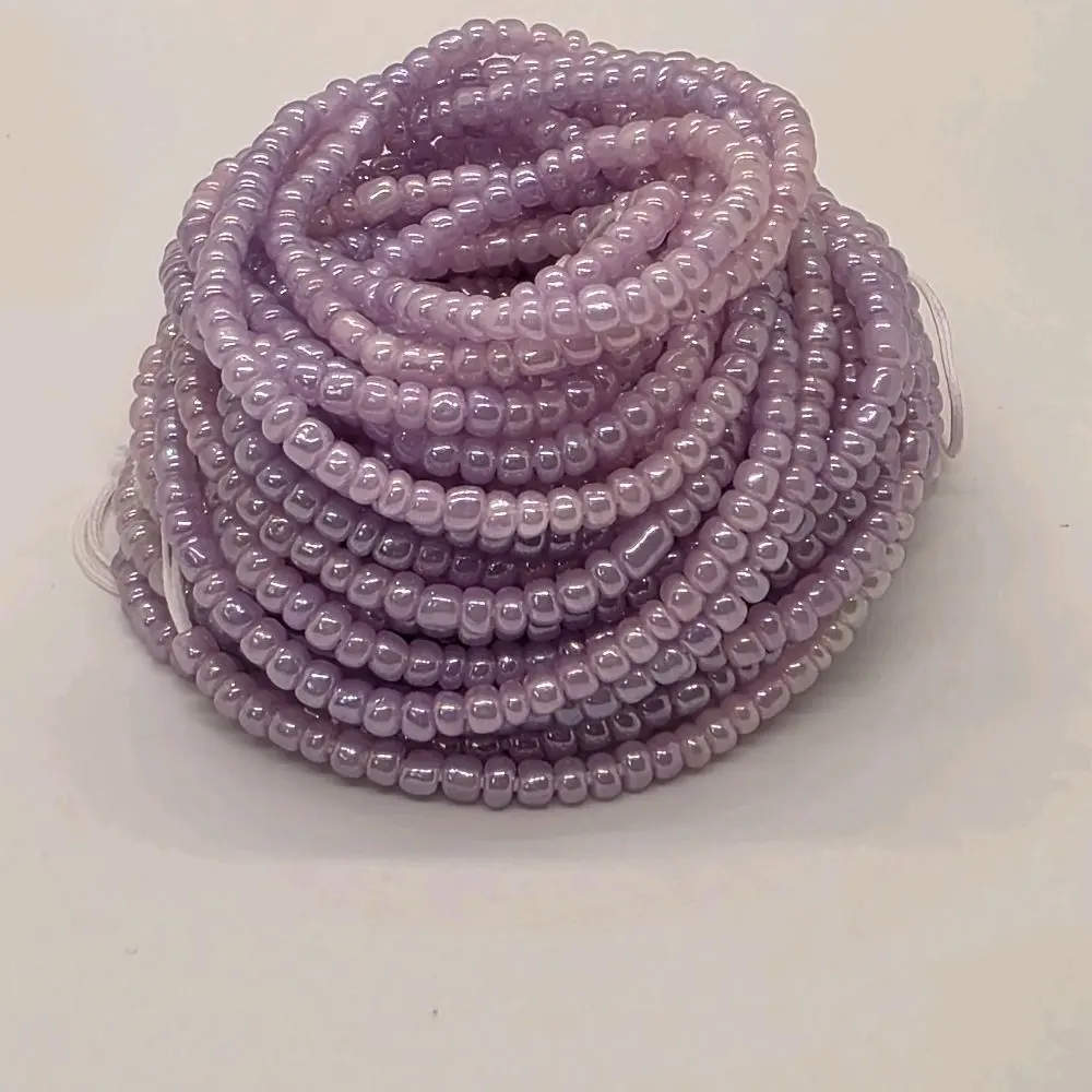 Lavender Luster Tie-on 50 Inch Waist Beads