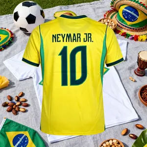 No.10 Neymar 2026 Home Yellow Away Blue No.11 Raphinha Short Sleeves Soccer Jerseys