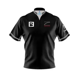 Brunswick Vintage Danger Zone Black Z90B Coolwick Bowling Jersey