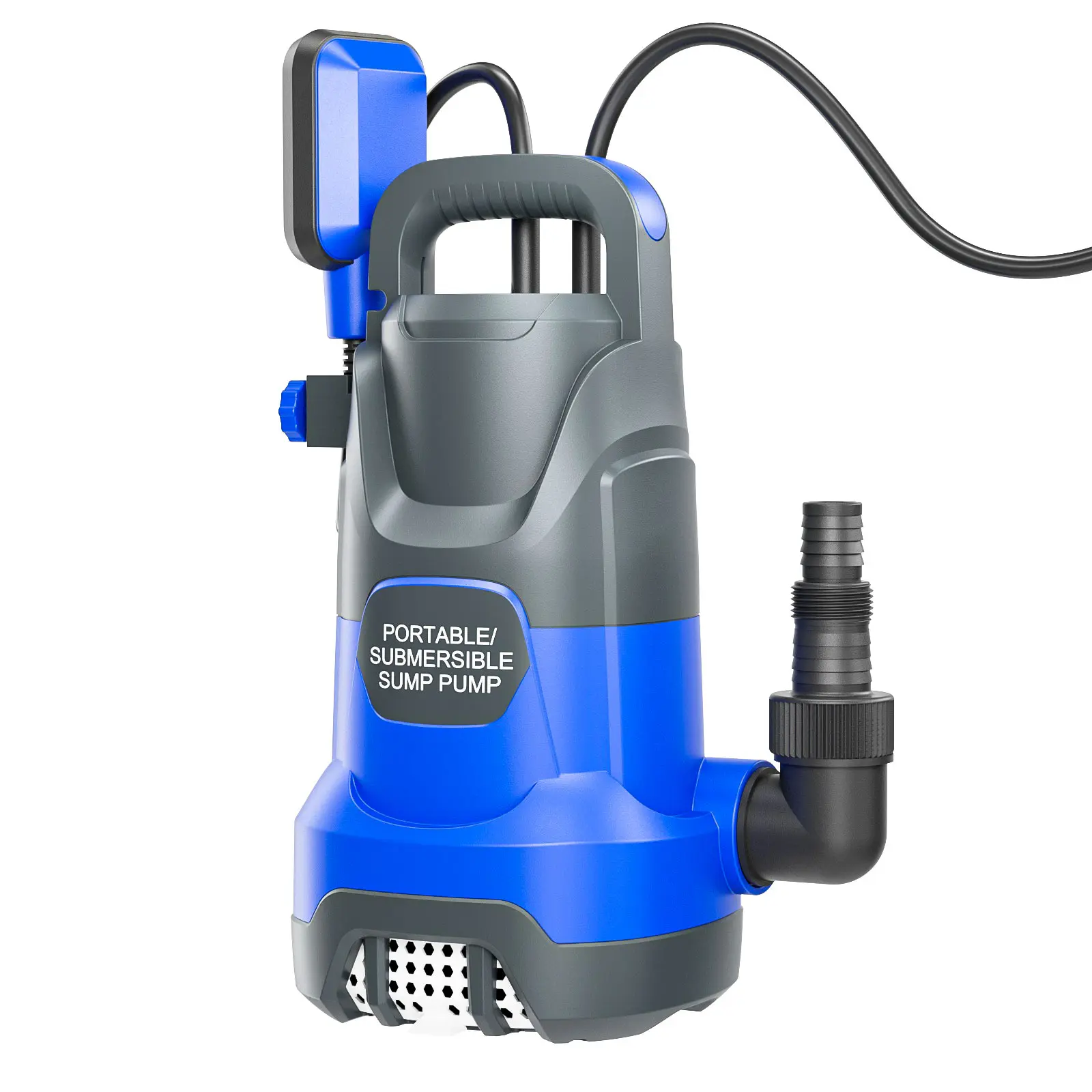 Sump Pump Submersible Water Pump 1HP 3700GPH with Float Switch Portable Water Transfer Pump Electric for Pool Draining Hot Tub Basement Utility Pumps
