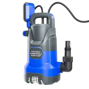 Sump Pump Submersible Water Pump 1HP 3700GPH with Float Switch Portable Water Transfer Pump Electric for Pool Draining Hot Tub Basement Utility Pumps