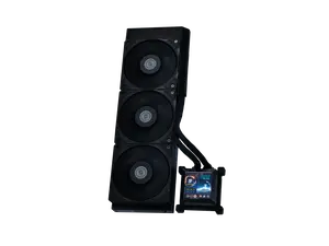 Lian Li Hydroshift 360 AIO- Pre-installed 3 x 28MM fans - Side-mounted coolant pathway - 2.88” LCD Screen - 480 × 480 Resolution - Captured screenshots or recorded videos Shift AIO -Black (HSLCD36SB)