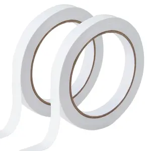 1/4" 2 Rolls Double Sided Adhesive Sticky Tape for Arts, DIY, Crafts, Photography, Scrapbooking, Card Making,  Wrapping, Office School Stationery Supplies, Home Supplies(Width: 6mm)