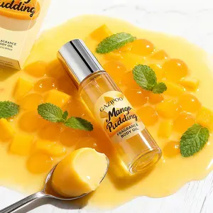 2Pcs Mango Pudding Perfume Oil - 10ML Liquid Perfume for Women, Long Lasting Concentrate, Elegant & Sweet Scent, Luxury Gift Option, Floral Fruity Scent, Floral Fruity Fragrance