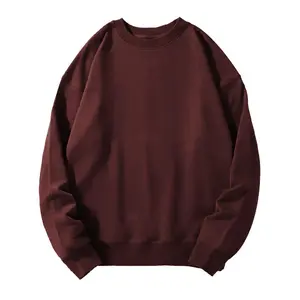 Holafish Unisex Fleece Crewneck Sweatshirt Cozy Long Sleeve Loose Fit Pullover Shirts Casual Korean Minimalist Style 2025 Cotton Blend Relaxed Fit Oversized Tops Sizes S-3x