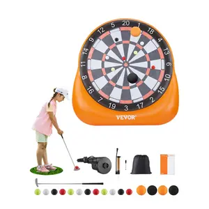 fathersdaygift  VEVOR Inflatable Soccer Dart Board, over 6 ft High Giant Soccer Dart Board with 4 Kick Balls, 12 Tennis and Air Pump, 3-Min Setup, Ideal for Giant Yard Games, Giant Kick Darts Game, Backyard Golf Game