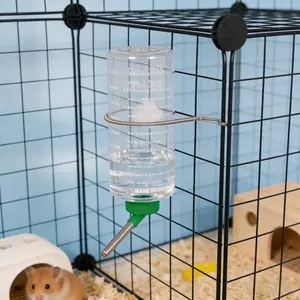 2pcs Small Pet Water Bottles Leak-Proof Drinking Dispenser with Dual Fix Options for Hamster Ferret