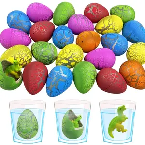 24 PCS Dinosaur Eggs That Hatch Growing Easter Eggs with Mini Toys Inside for Kids Boys Girls Easter Basket Stuffers Gifts Fillers Party Favors Supplies