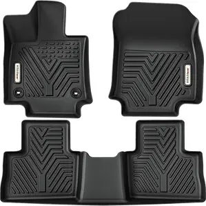 YITAMOTOR Floor Mats Fit for 2019-2024 Toyota RAV4 NO Hybrid, TPE Custom Fit All-Weather RAV Floor Liners, 1st & 2nd Row Car Floor Mats