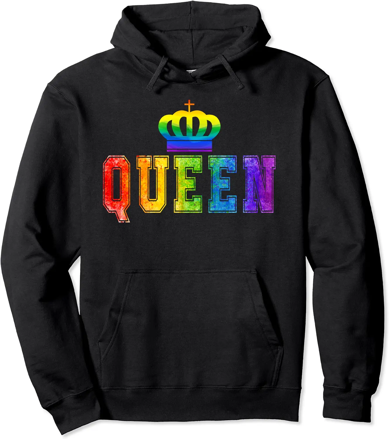 LGBT King And Queen Matching Hoodies Rainbow Couples Pride Pullover Hoodie - Dakotamc Shop 40B0869S4SBK