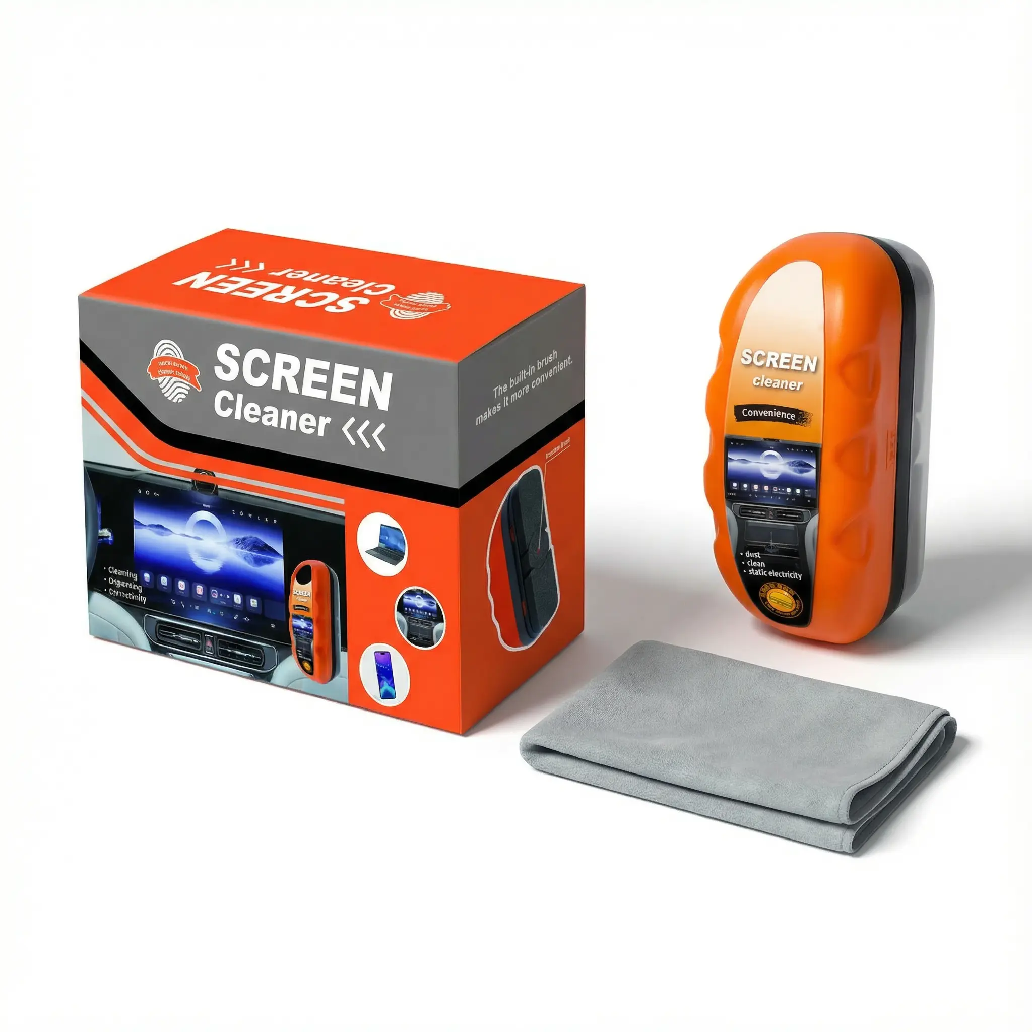Hreinndalar Car Interior & Auto E-Screen Smudge Cleaner Tough On Stains & Dirt Safe For All Automotive Leather Surfaces Eliminate Odors Spotless Streak Free Finish Add Anti-Fingerprint Agent