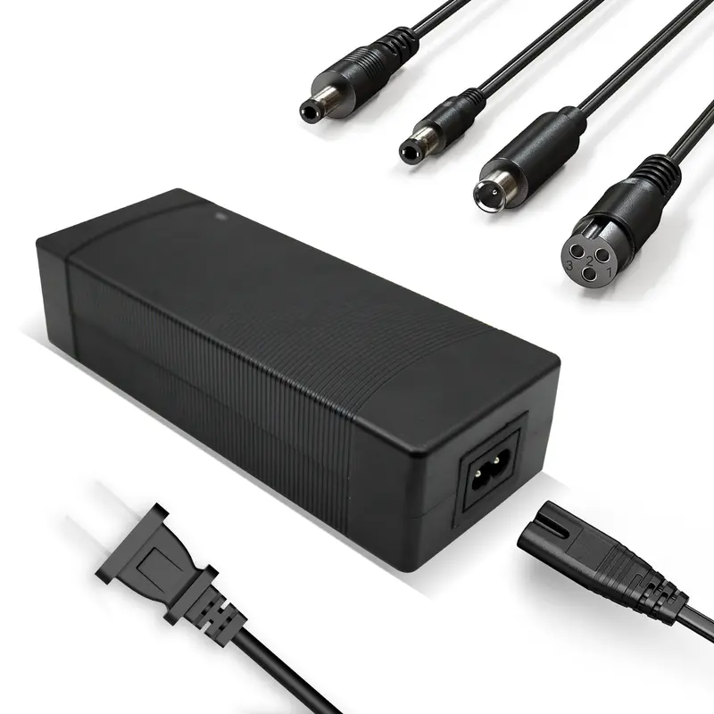 54.6V 2A Intelligent High-Speed Multifunctional Ebike Charger - Bike Accessory with Faster and Safer Charging, Multi-Color LED Charging Status Indicator for 48V Lithium Battery Electric Bikes (Not for Lead-Acid Batteries), KAABO Mantis 8/8 Pro V2, G2-G4