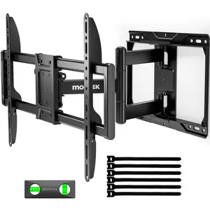 Ultra Slim TV Wall Mount for 37-95 Inch TVs | 1.1" Thin Low Profile Full Motion Bracket | Dual Swivel Articulating Arms with Tilt | Max VESA 600x400mm | Holds 132lbs | Fits 16"/18" Studs