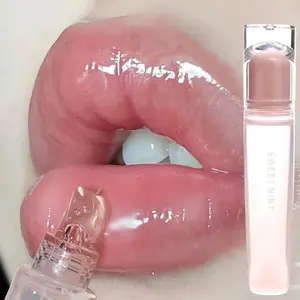 1Pc Moisturizing Mirror Lip Plumper Gloss Colorless Hydrating Lip Gloss Water Light Mirrored Glossy Plumping Liquid Lip Oil Korean Make-up Cosmetic, Halloween, Christmas, Valentine's Day and Birthday Gifts