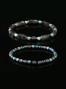 Mixed Stone Beaded Bracelet, Fashionable Stretch Bracelet for Men & Women, Trendy All-match & Exquisite Jewelry for Birthday Gift, Matching Bracelet