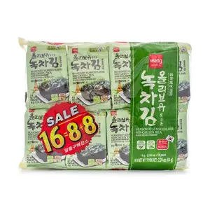 Wang Roasted Green Tea Seaweed Laver with Green Tea 16 pk