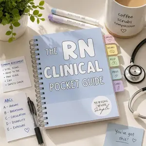 RN Clinical Pocket Guide | Nursing Student Essential Reference Book for Labs, Meds & Patient Care