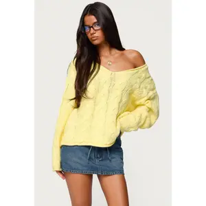 Inga Oversized Cable Knit Sweater