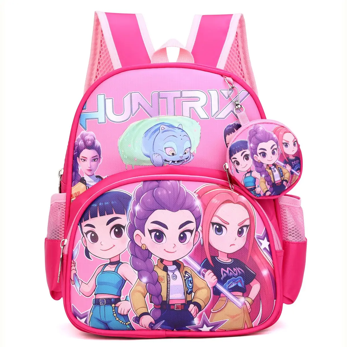 New K-Pop Devil Hunter Backpack (with coin purse) – Back-to-school essential, breathable and lightweight, perfect for school and travel.
