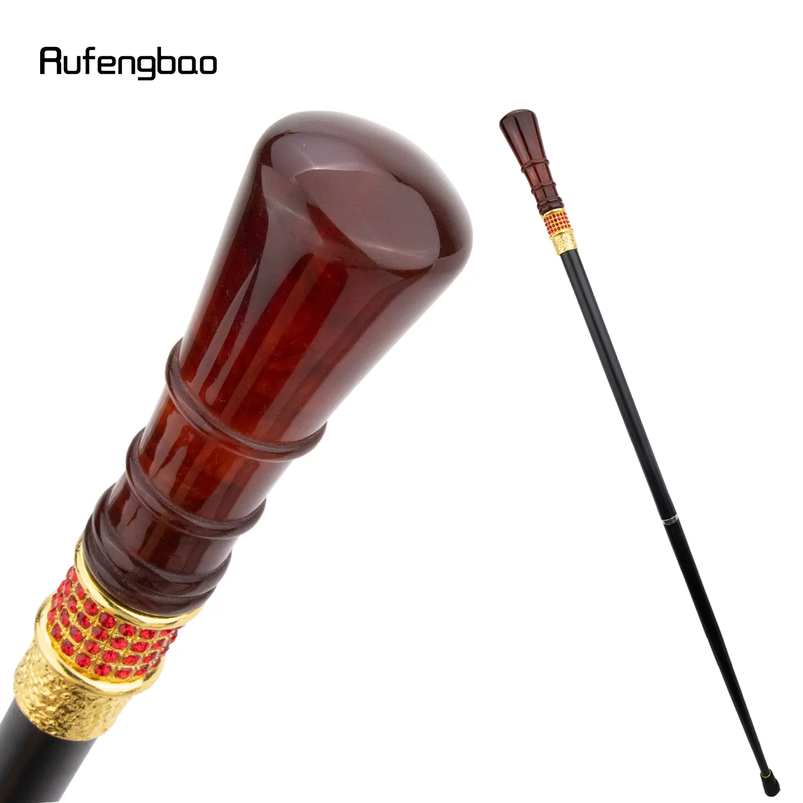 Red Wire Drawing Round Resin Fairy Wands Red Golden Walking Cane Princess Stick Wand Cosplay Wedding Birthday Party Stick 96cm Party Props