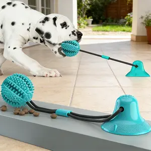 A pet education training toy, Dog leash for gnawing, Strong suction cup, Pet gnawing chew toy, Suction cup training toy for pets. Boredom Suitable for Small and Medium Breeds (Suggested to use on smooth tiles, not recommended to use on wooden floors)