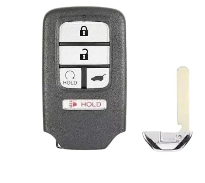5 Buttons Smart Key Shell Replacement for Honda 2016 - 2020, CR-V 2017 - 2018, Pilot 2016 - 2019 FCC ID: KR5V1X KR5V2X KR5V44 KR5T44 No Electronics, Battery, or Circuit Board is Included