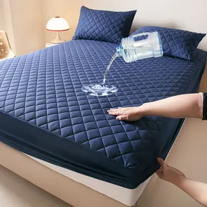 Waterproof Mattress Protector,  Mattress Pad Noiseless with Deep Pocket,bed sheet, Soft Breaathable Dirt-Proof Bed Mattress Cover Washable for Home, Bedroom, Hotel，Pillowcase not included,Gift for Seniors