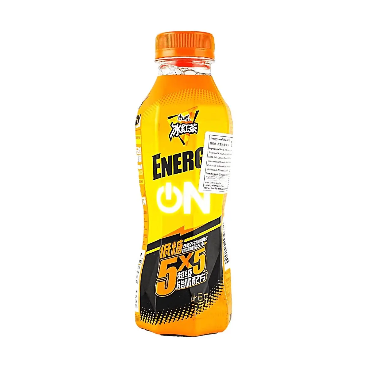 Master Kong Low Sugar Iced Tea Drink - 5x Natural Caffeine Energy Boost, 420ml