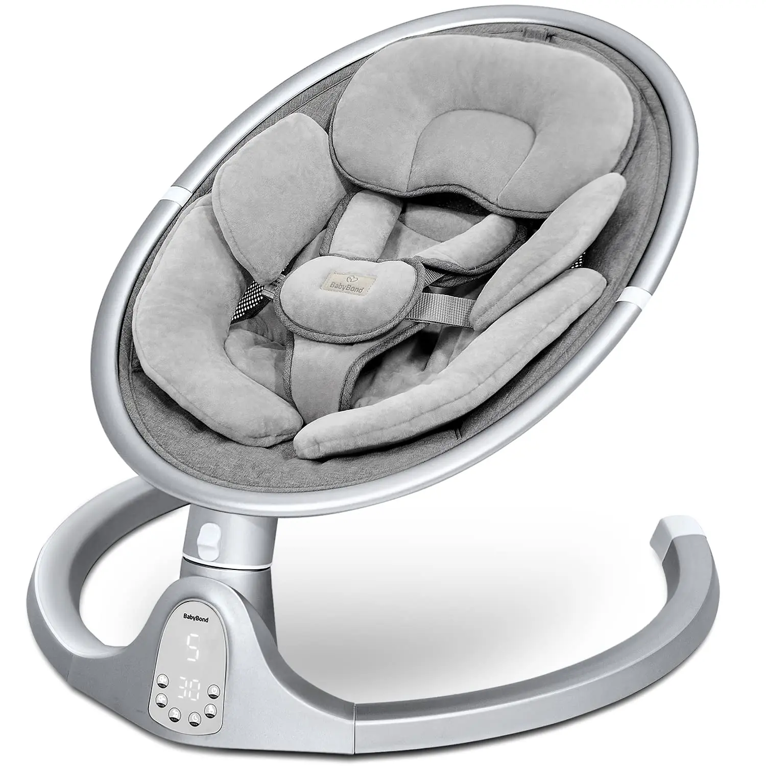 BabyBond Portable Baby Swing for Infants, Foldable Electric Bouncer with 5 Speeds & 10 Lullabies, Bluetooth Music & Remote Control, Plug-in or Battery Operated, #DealsForYouDays