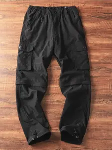 Men's Quick-Dry Detachable Tactical Hiking Work Pants, Lightweight Multi-Pocket Outdoor Pants for Travel Fishing Rock Climbing