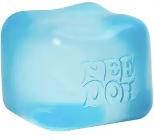 NeeDoh Fun Cube Stress Relief Toy - Soft Cute Squeeze Toy, Multiple Colors - ADHD Gift for Women, Girl's Toy, Anxiety Relief Toy, Fun Christmas Stocking Stuffer - Stress Relief Toy for Ages 3 and Up