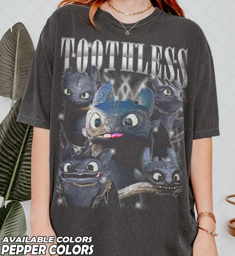 Limited Comfort Colors Toothless T-Shirt, How to Train Your Dragon Est 2010 Bootleg Fan Tshirt, Gift For Women and Man Unisex T-Shirt