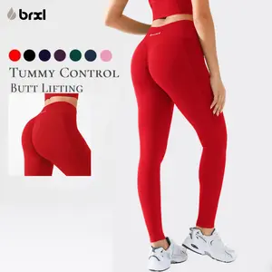 BRXL BrxlGrit 【Discount for live】2nd Gen Seamless Yoga Pants with Lycra Blend – Upgraded Peach Butt Lift 3-Layer Waistband Enhanced Quick-Dry Tummy Control All-Season Wear-brxl-1
