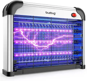 Buzbug LED Bug Zapper Indoor 10 Years Lifespan 3 High-Efficiency Lamps 3800V High-Voltage Electric Mosquito Zapper Fruit Fly Moth Gnat Trap Energy-Efficient Safe