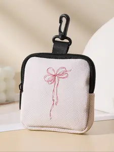 Butterfly Pattern Coin Purse, Multi-Functional Storage Bag, Durable Polyester, Digital Printing, Key Card Holder, Ideal Gift, Zipper Card Holder