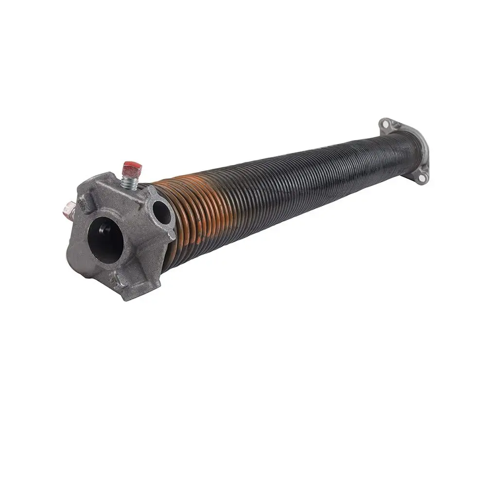 Left Wound Single Steel Wire Torsion Door Spring for USA Garages, 2 in ID, 0.234 Wire Size, 34 in Length, Black Cone, Single Spring