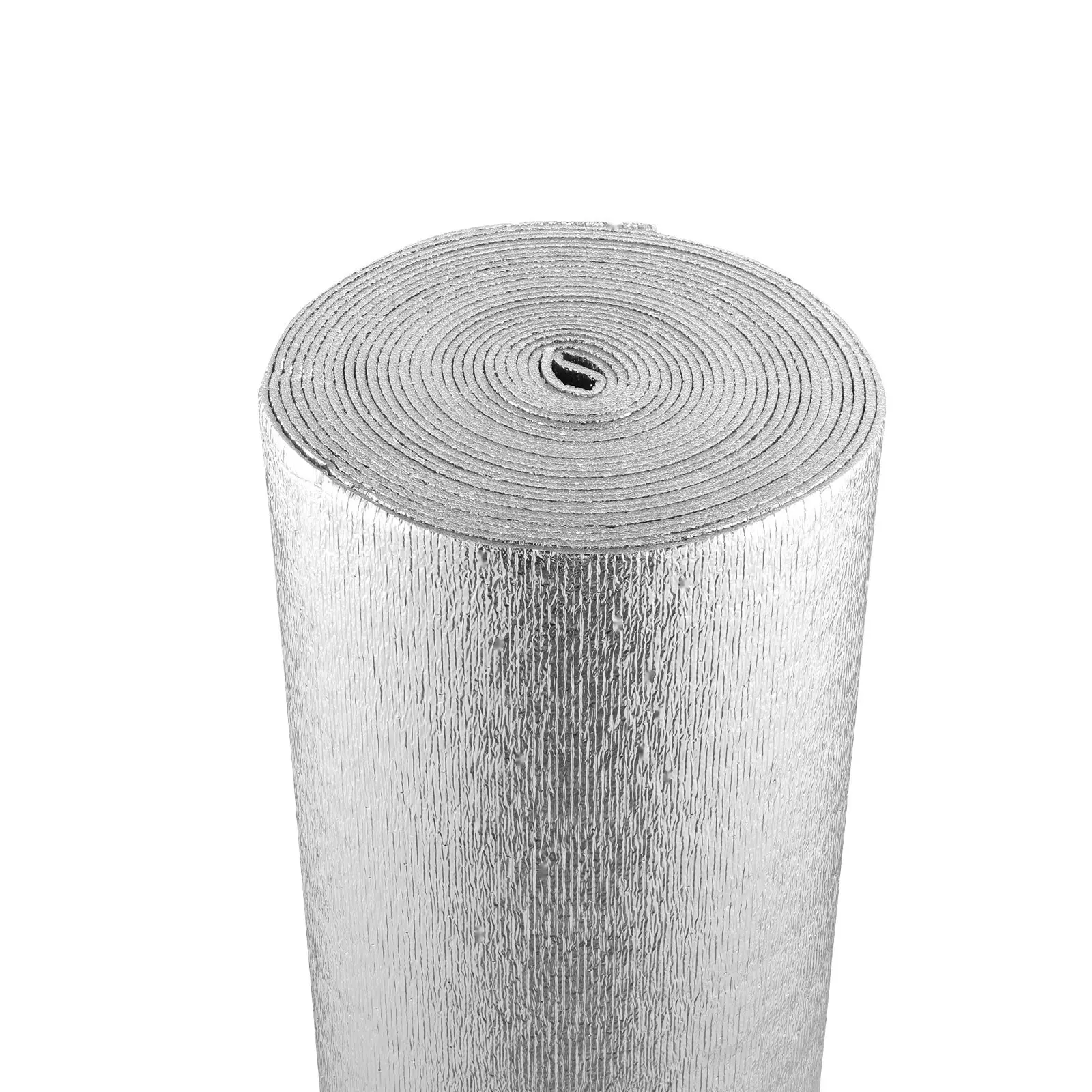 Double Reflective Insulation Roll With Foam Core Radiant Barrier for Attics, 600 in L x 48 in W x 7/32 in T, Thermal and Vapor Barrier, Sound Dampening, Energy Efficient Home Renovation Material for DIY Projects