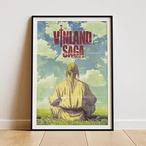 Vinland Saga Anime Poster – Thorfinn Viking Art Print, Retro Japanese Manga Wall Decor, Nordic Warrior Anime Gift