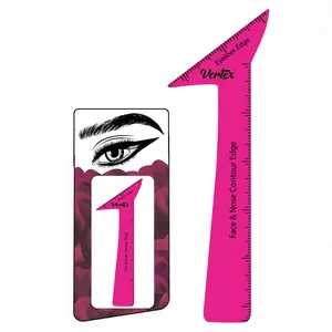 Eyeliner Stencils & Pencil Liquid Waterproof Tool Includes Pen Stamp Thin Angled Wing Tips for Beginners Eyebrow Pomade in Black Makeup - Brush
