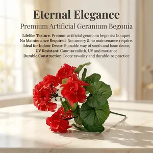 Artificial Tulip & Camellia Silk Flowers, UV-Resistant Outdoor Decor, Indoor Garden Yard Table Centerpiece, 2 Pieces