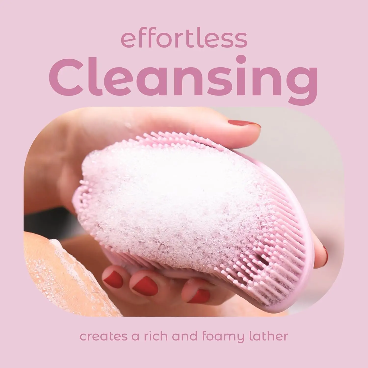 Exfoliating Silicone Body Scrubber 2-in-1 Shower Scrubber for Body, Silicone Loofah and Body Exfoliator, Bath Accessory Personal